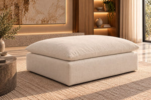 Cloud Nine modular ottoman in ivory