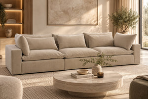 Cloud Nine Modular Sofa as a three-seater in beige