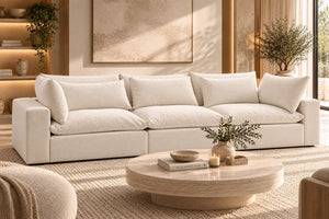 Cloud Nine Modular Sofa as a three-seater in ivory