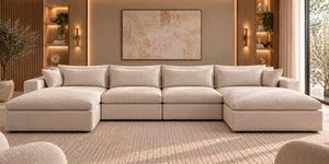 Cloud Nine Modular Sofa with a chaise at each end