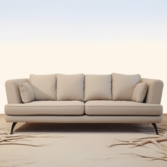 Cresent 3 Seater Beige Sofa