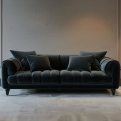 Opus Ned Black Velvet Sofa