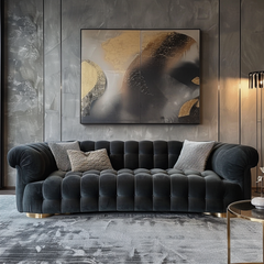 Opus Sam Black Velvet Sofa