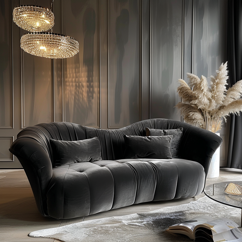 Aura Pop Velvet Sofa