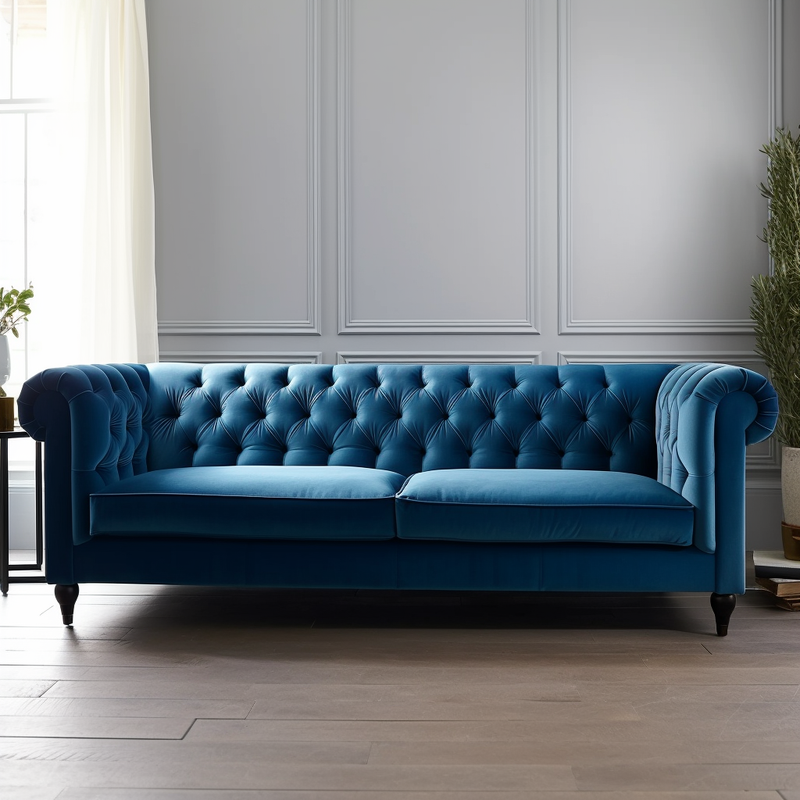 Chesterfield Collection Grey Sofa