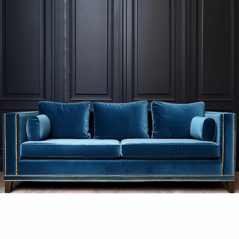 Harrington Collection Midnight Velvet Sofa