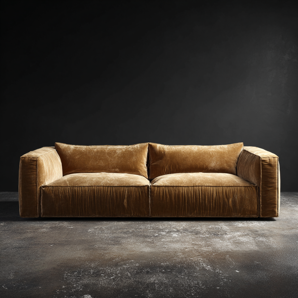 Saffron Velvet Sofa