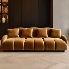 New York Modular 4 Seater Camel Sofa