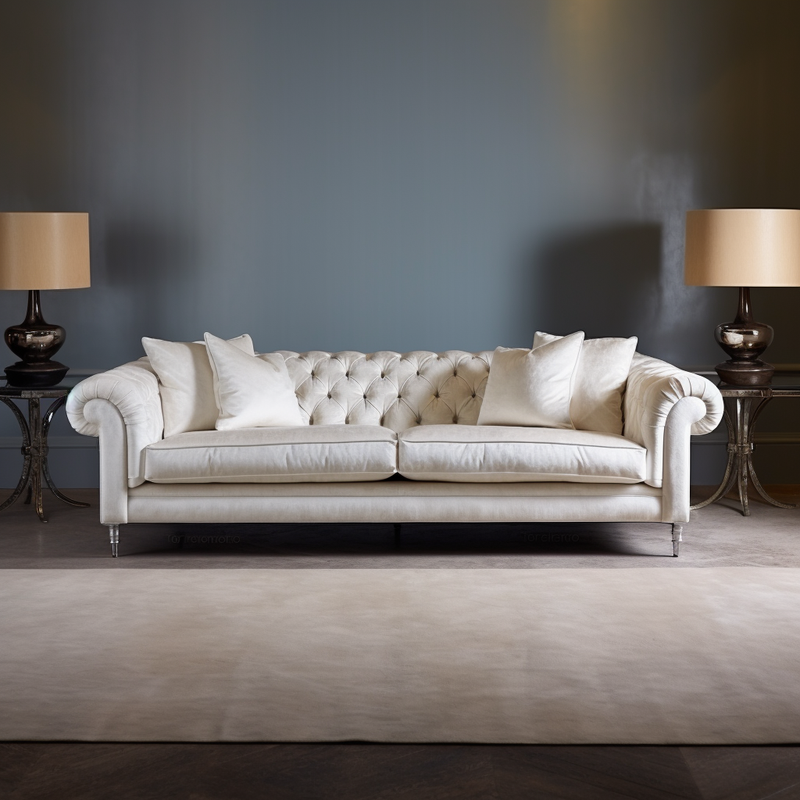 Chesterfield Collection Cream Sofa