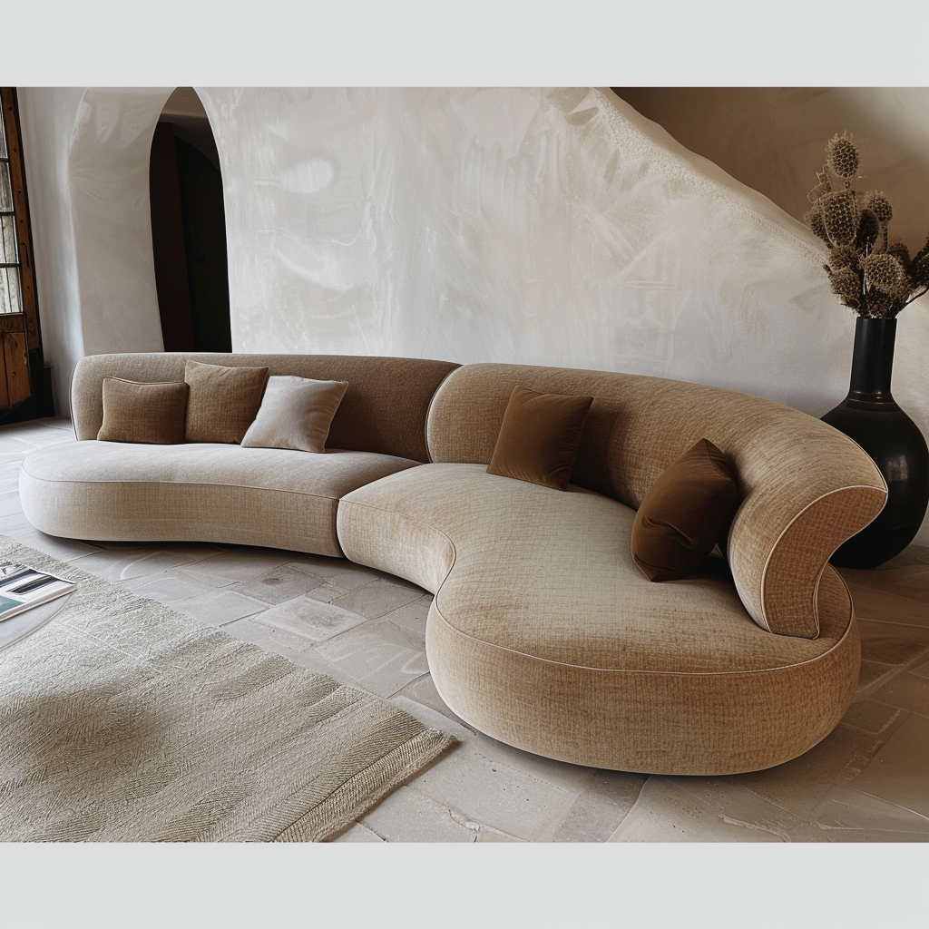 Aura Tug Velvet Sofa