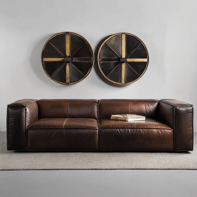 Luna Faux Leather Sofa