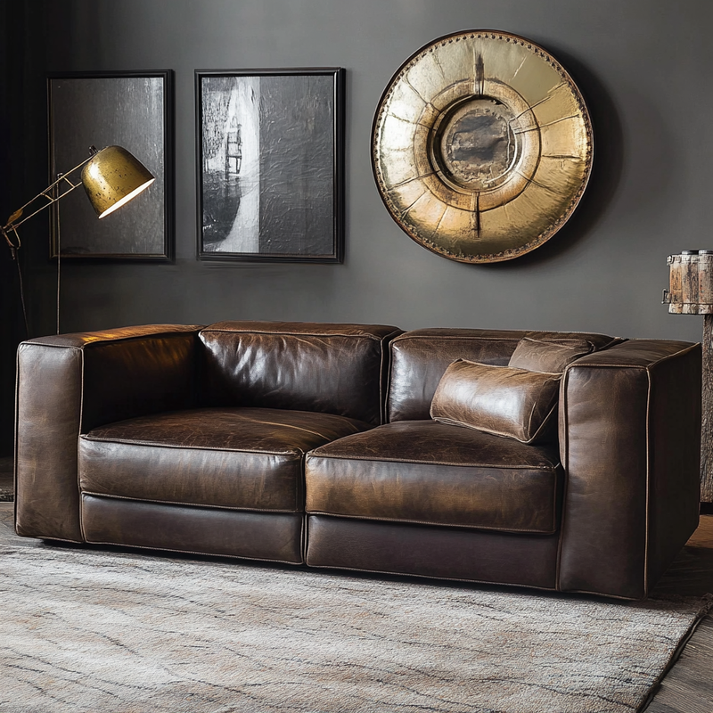 Bristol Faux Leather Sofa