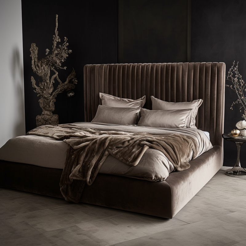 Azel Velvet Bed