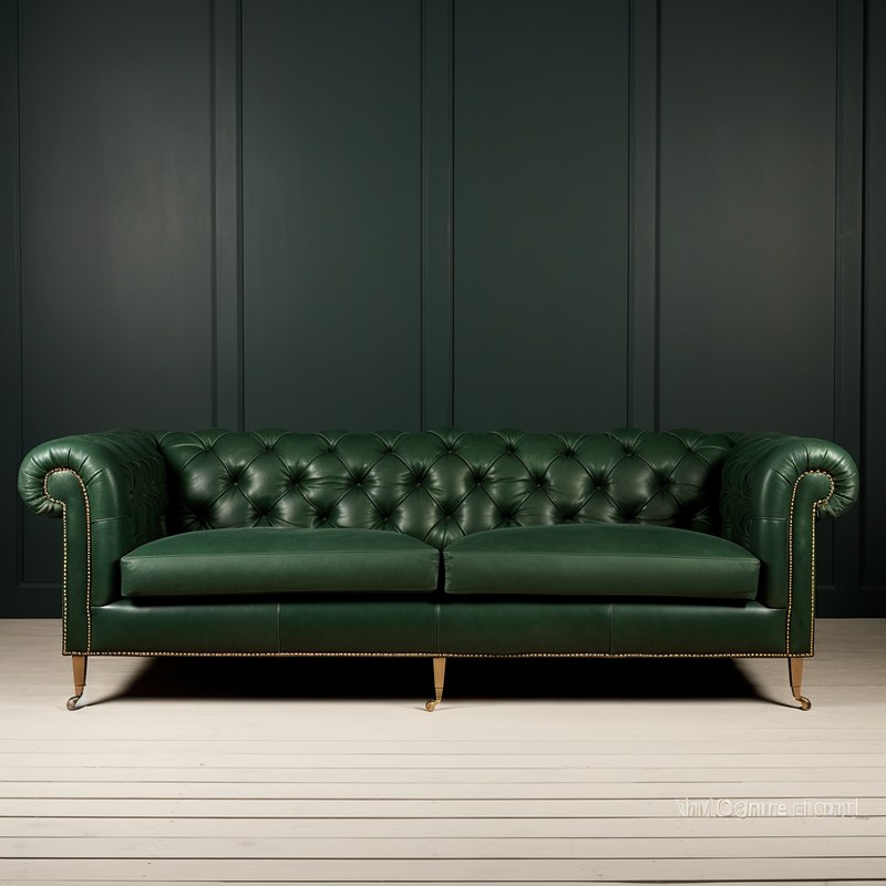 Chesterfield 3 seater Sofa Bottle Green