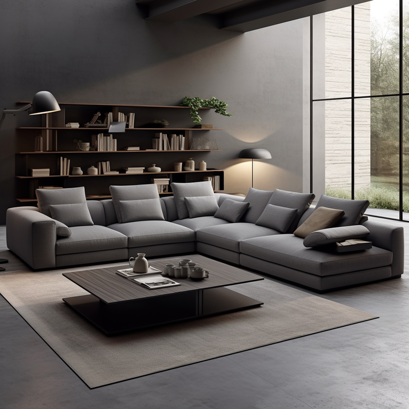 Fountain Grey Corner Sofa