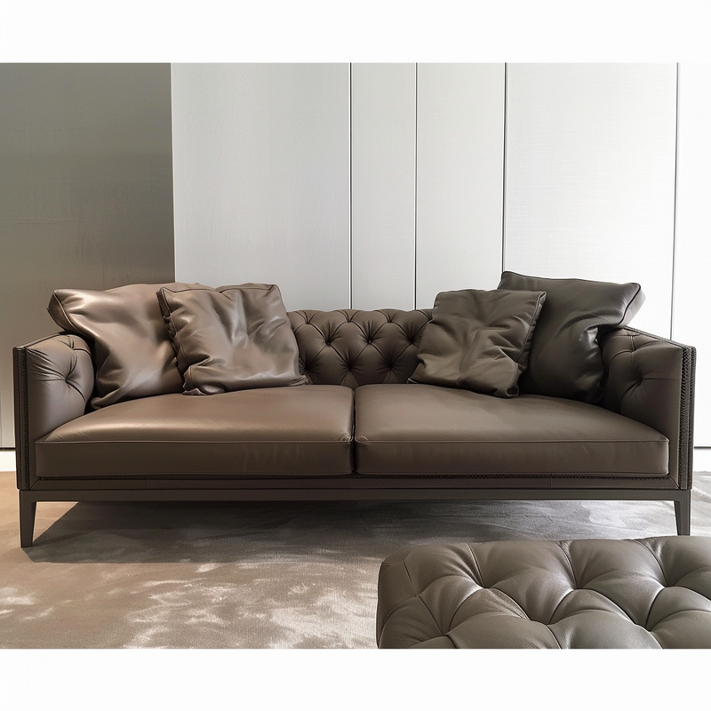 Aura Pop Leather Sofa