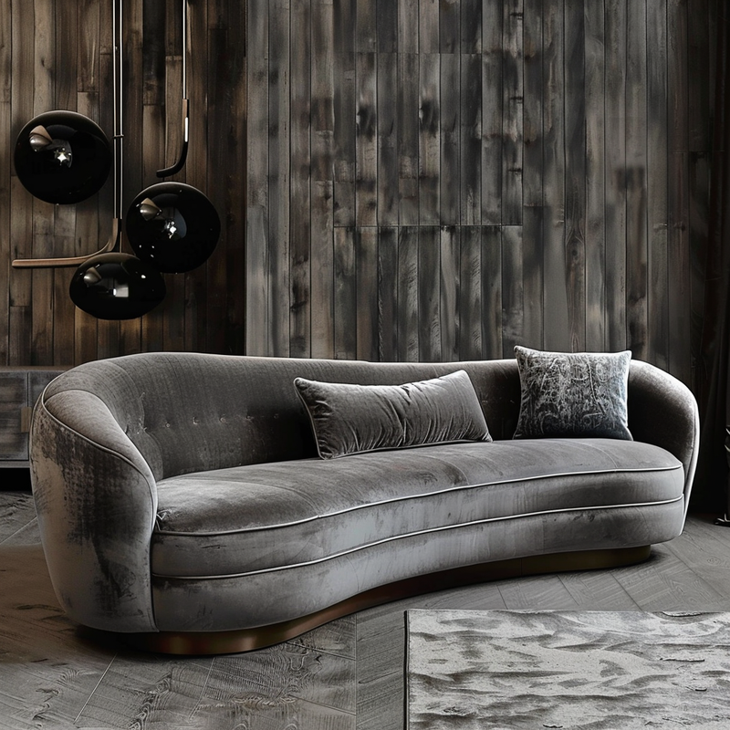 Lotus Velvet Sofa