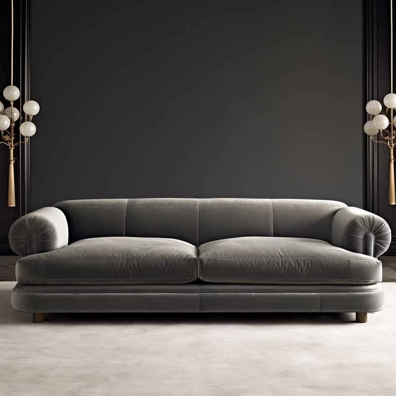 Walnut Grey Sofa