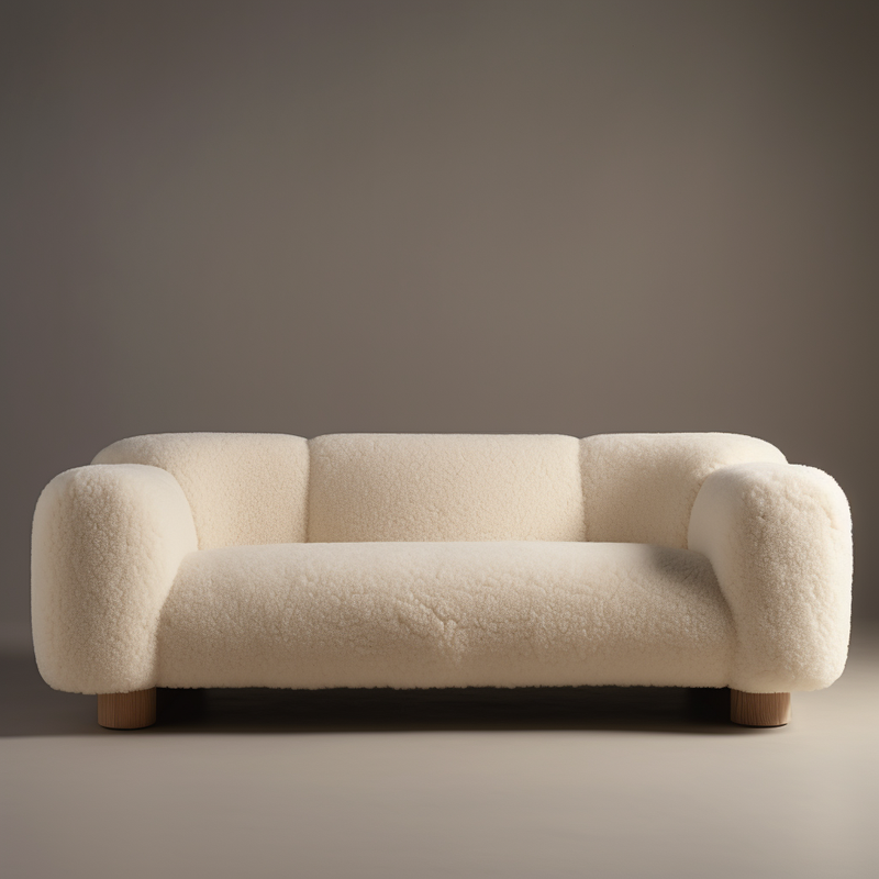 Himalayan Cedar 3 Seater Walnut Boucle Sofa