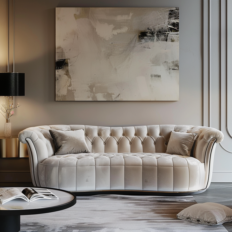 Rora Villy Ivy Velvet Sofa