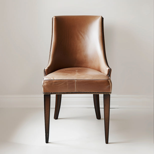 Leather High Back Dining Chair