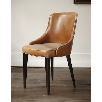 Tan Leather Dining Chair