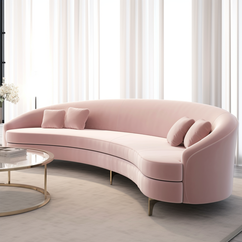 Plum Pink 3 Seater Sofa