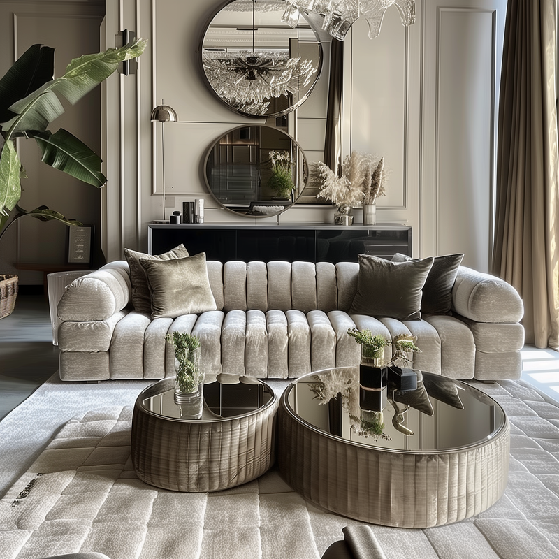 Rora Villy Fen Velvet Sofa