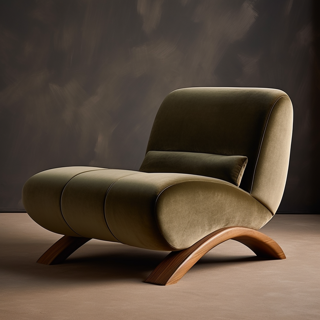Elmwood Velvet Camel Arm Chair