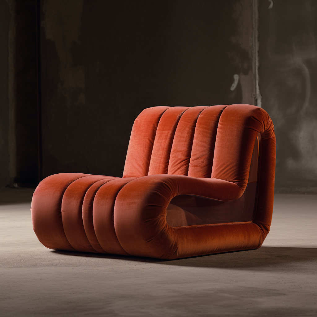 Elmwood Velvet Rust Arm Chair