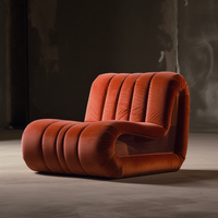 Elmwood Velvet Rust Arm Chair