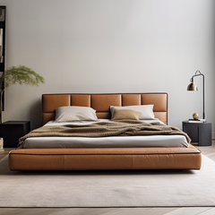 Elm Leather Bed