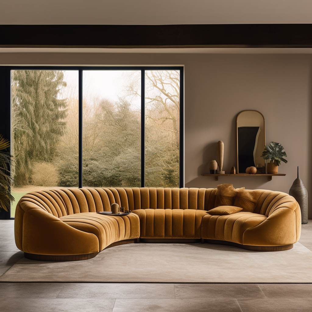 Carob Modular Curved Sofa