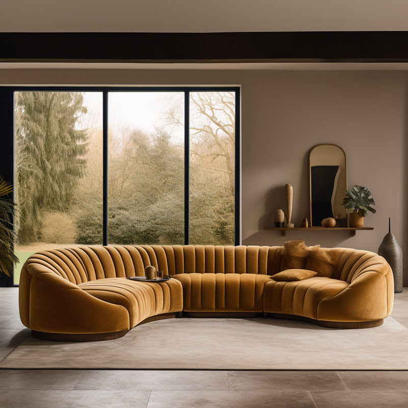 Carob Modular Curved Sofa