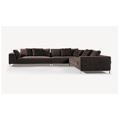 Saffron 6 Seater Chocolate Corner Sofa