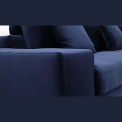 Duke Velvet Blue Corner Sofa