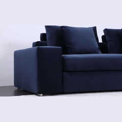 Duke Velvet Blue Corner Sofa