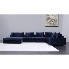 Duke Velvet Blue Corner Sofa