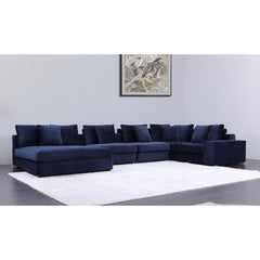 Duke Velvet Blue Corner Sofa