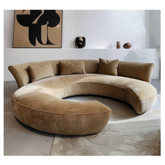 Laurent Chenille Curved Sofa