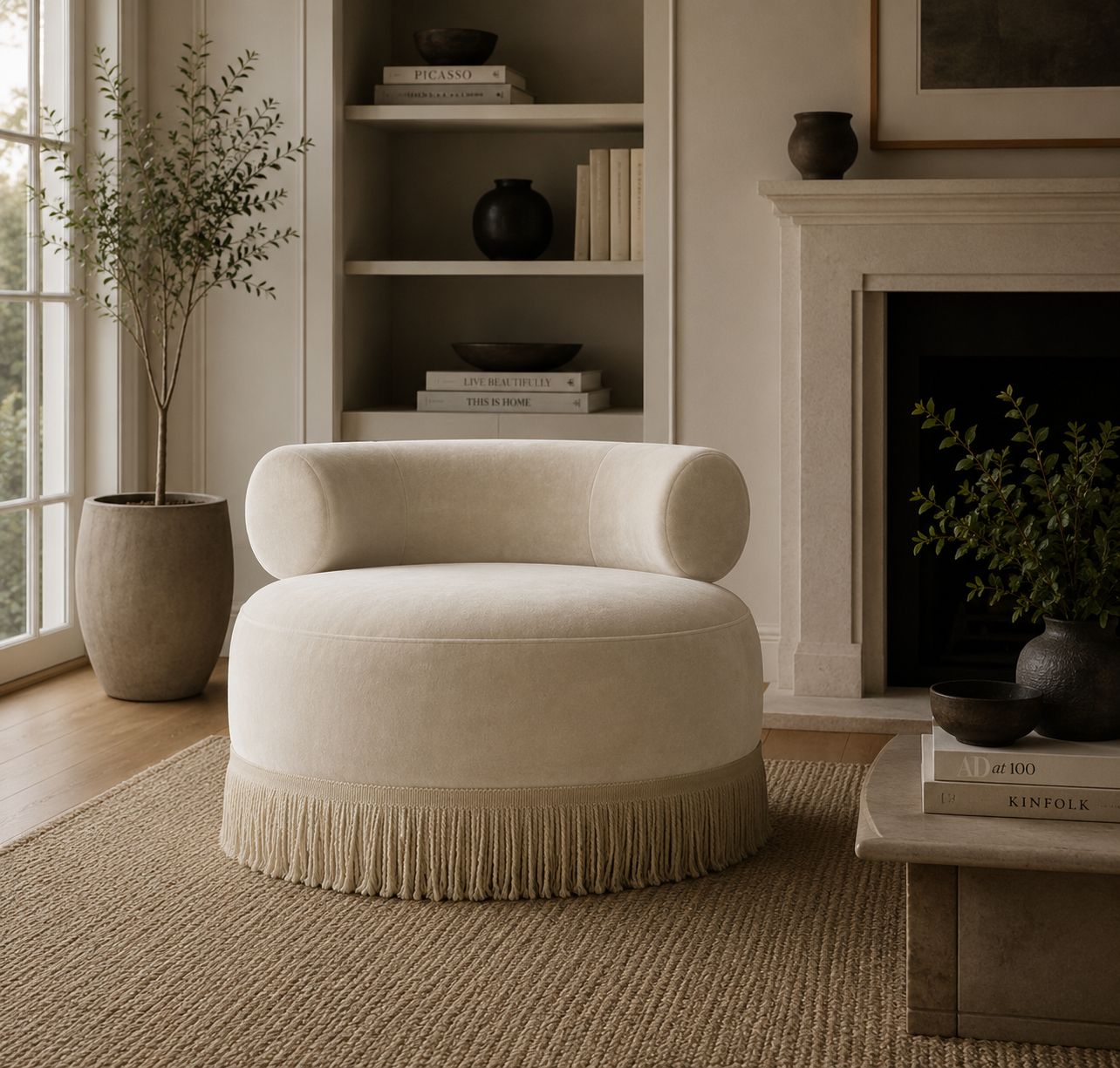 Cannes Velvet Arm Chair