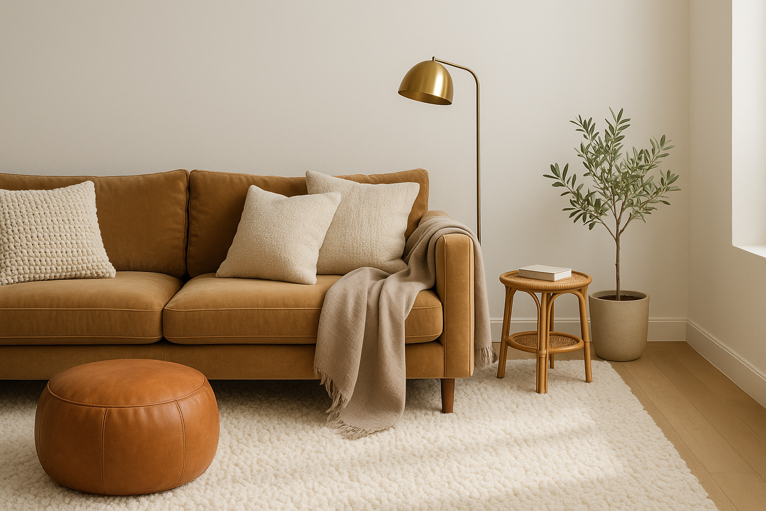 Embrace the luxury of layered textures in your living room